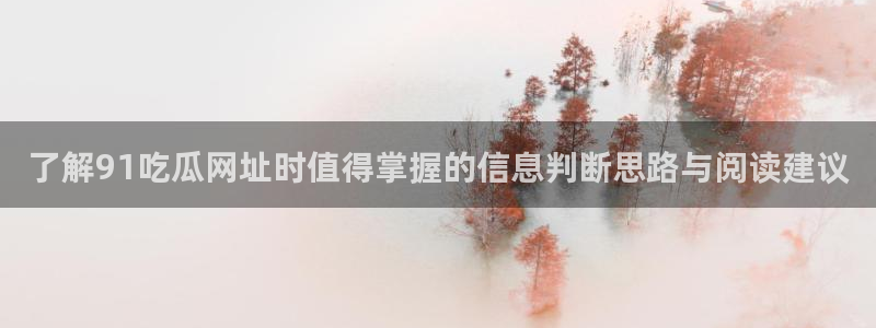 黑料爆料网站：了解91吃瓜网址时值得掌握的信息判断思路与阅读建议
