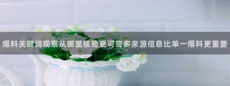 最新事件爆料:爆料关键词观察从哪里核验更可靠多来源信息比单一爆料更重要